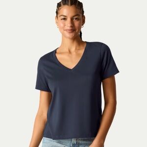Bombas  Pima Cotton V-Neck T-Shirt L